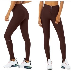 Alo Yoga High Waist Fast Leggings - Cherry Cola - XS